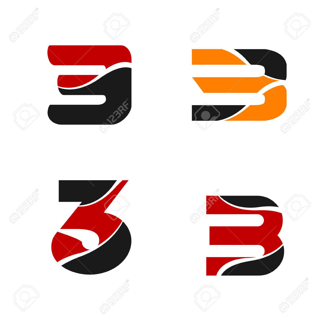 number three template