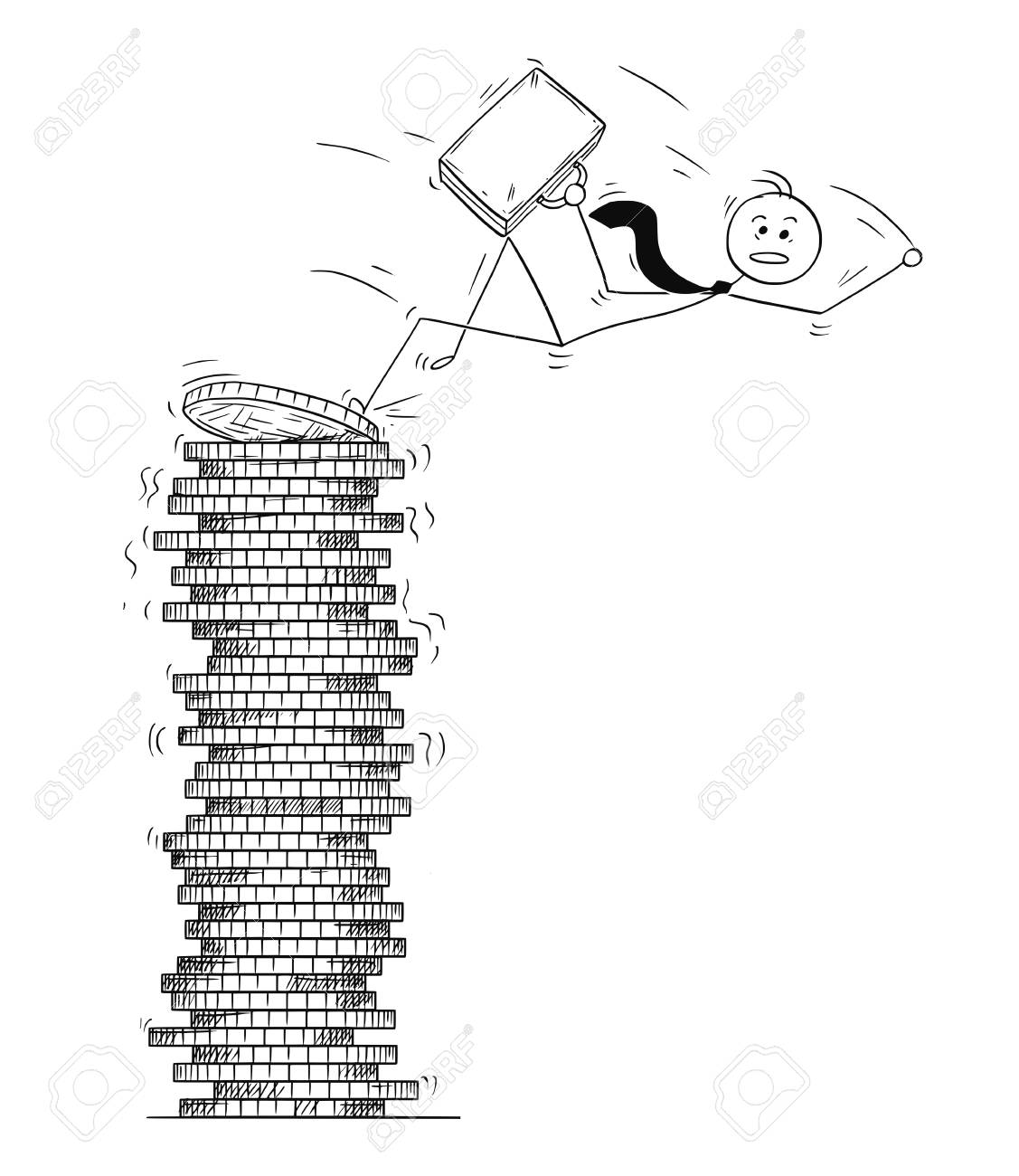 Cartoon Stick Man Drawing Conceptual Illustration Of Businessman Royalty Free Cliparts Vectors And Stock Illustration Image 93612520