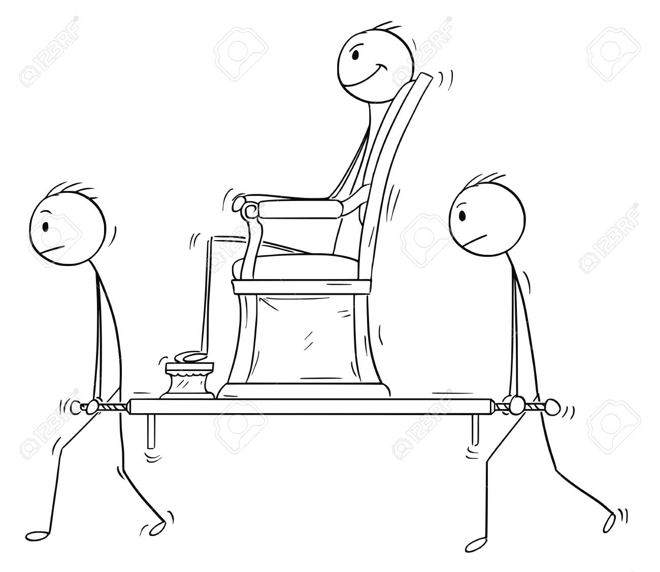 Cartoon Stick Man Drawing Conceptual Illustration Of Nobleman