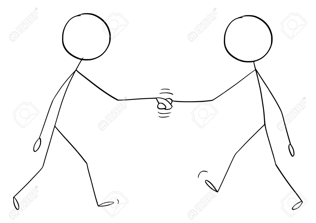 STIK (B. 1979), Holding Hands (Red, Yellow, Orange, Blue \u0026 Teal) |  Christie's, image size:1300x919