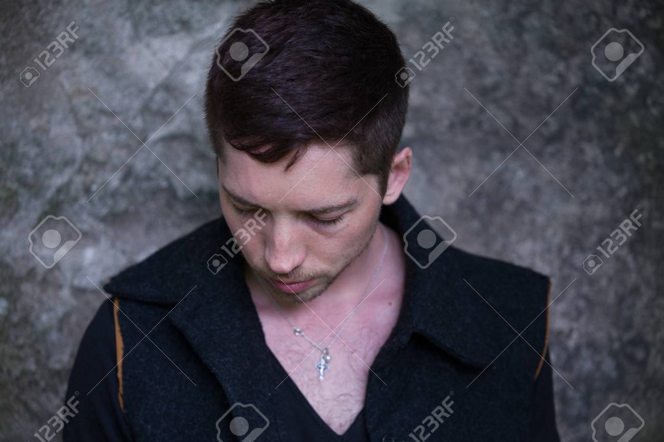 Man with his head turned Man with his head turned