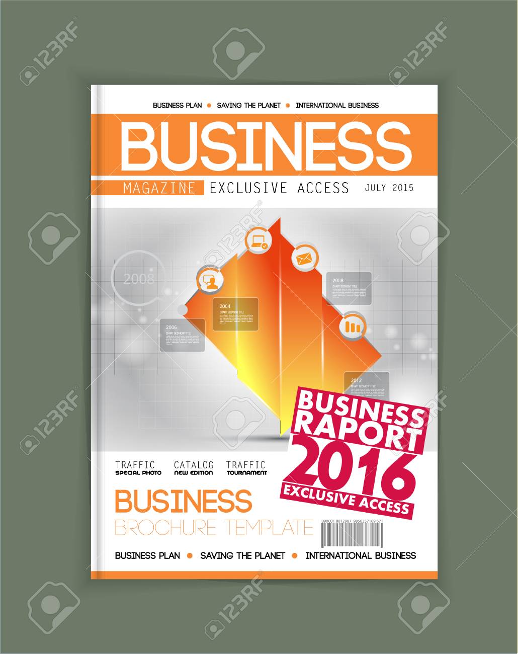 business magazine cover layout vector royalty free cliparts