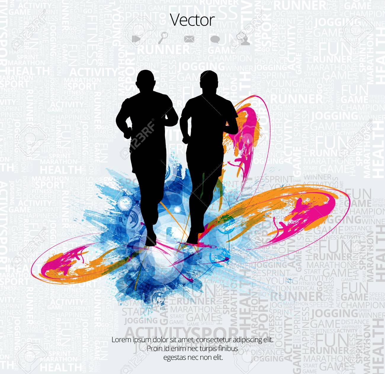 silhouette of marathon runner royalty free cliparts vectors and