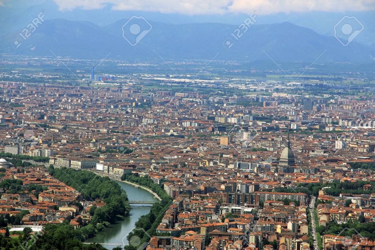 Immagini Stock - Vista Della Città Di Torino Da Superga, Torino, Italia Image 65216312.