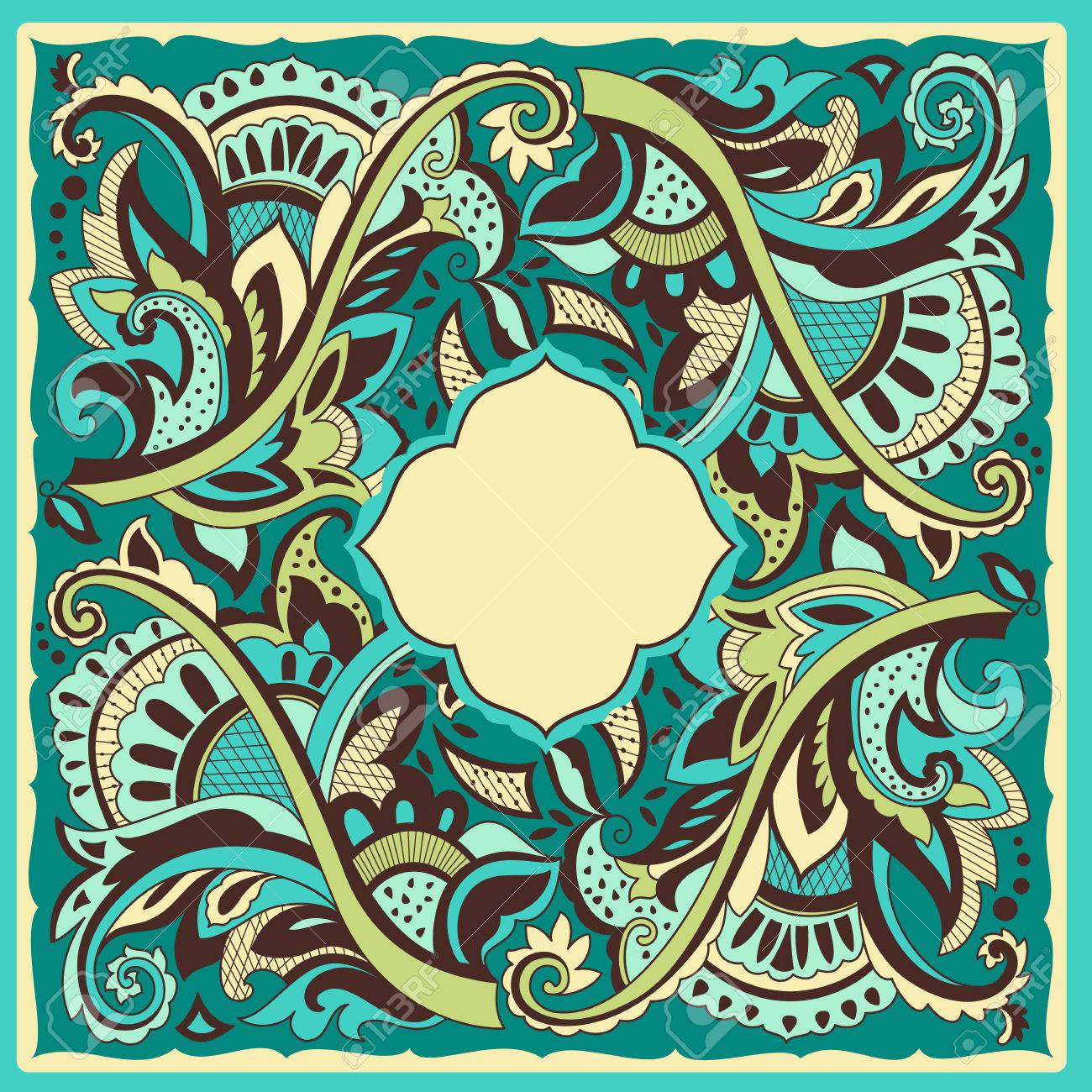 decorative motif for ceramic tiles paper napkins and handkerchiefs design wrapping paper vector - Decorative Paper Napkins decorative motif for ceramic tiles paper napkins and handkerchiefs design wrapping paper vector - Decorative Paper Napkins
