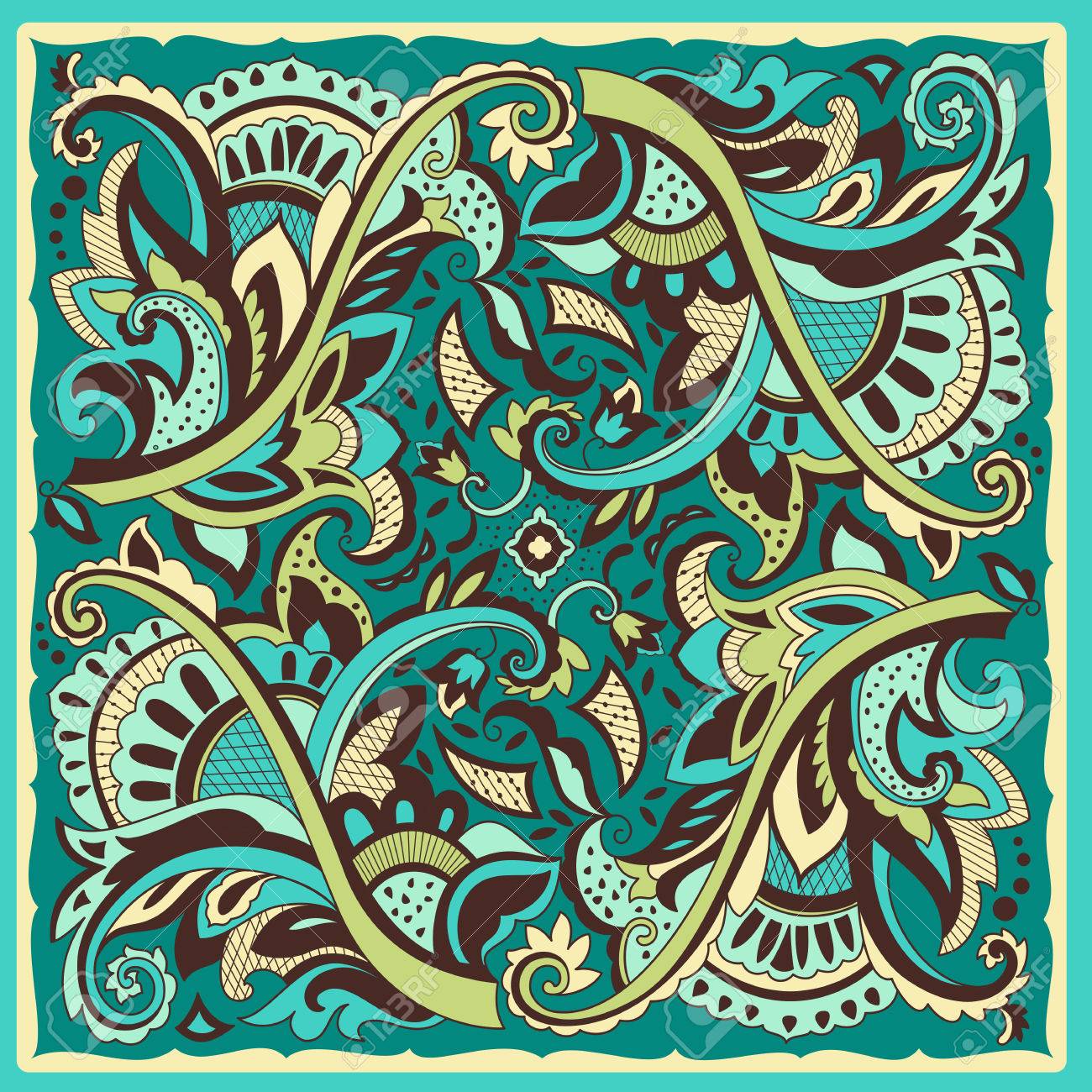 decorative motif for ceramic tiles paper napkins and handkerchiefs design wrapping paper vector - Decorative Paper Napkins decorative motif for ceramic tiles paper napkins and handkerchiefs design wrapping paper vector - Decorative Paper Napkins