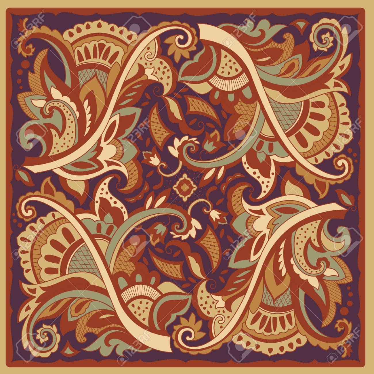 decorative motif for ceramic tiles paper napkins and handkerchiefs design wrapping paper vector - Decorative Paper Napkins decorative motif for ceramic tiles paper napkins and handkerchiefs design wrapping paper vector - Decorative Paper Napkins