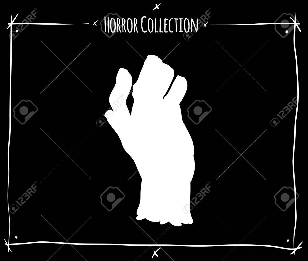 黒の背景に白の影絵ゾンビ手とベクトル図のイラスト素材 ベクタ Image 黒の背景に白の影絵ゾンビ手とベクトル図のイラスト素材 ベクタ Image