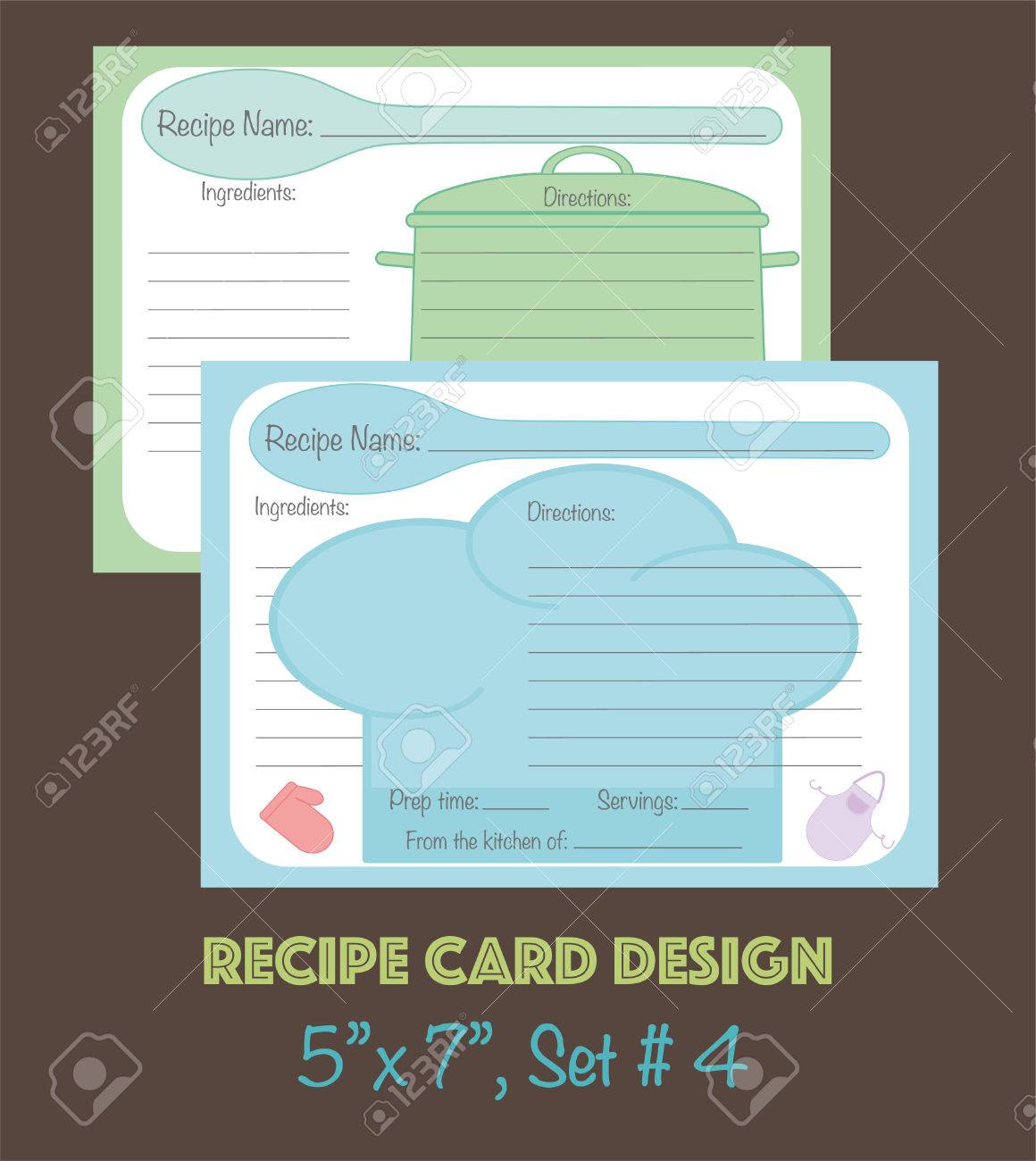 recipe cards template vector design cute recipe cards recipe recipe card design