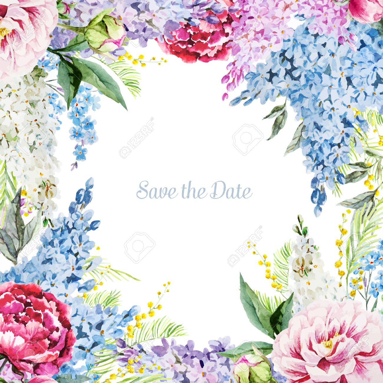 Schone Vektor Bild Mit Schonen Aquarell Floral Frame Lizenzfrei Nutzbare Vektorgrafiken Clip Arts Illustrationen Image