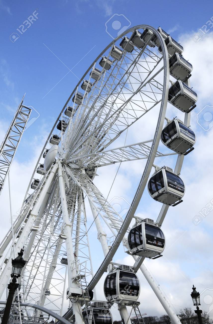 Side View Of Ferris Wheel Stock Photo, Picture and Royalty Free Image.  Image 54237962., image size:856x1300