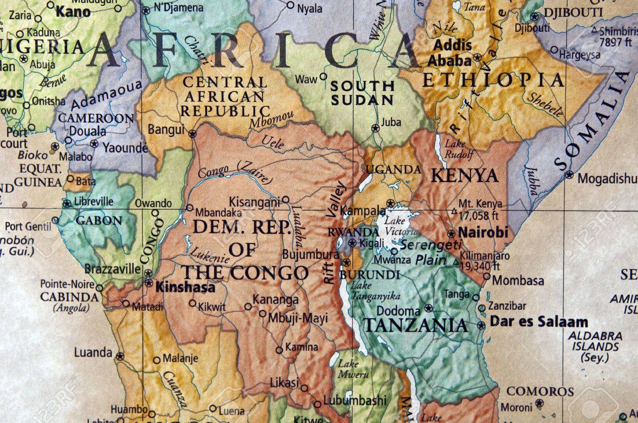 Map Of Kenya And Neighbouring Countries Map Ok Kenya And Surrounding African Countries Stock Photo, Picture And  Royalty Free Image. Image 15197374.