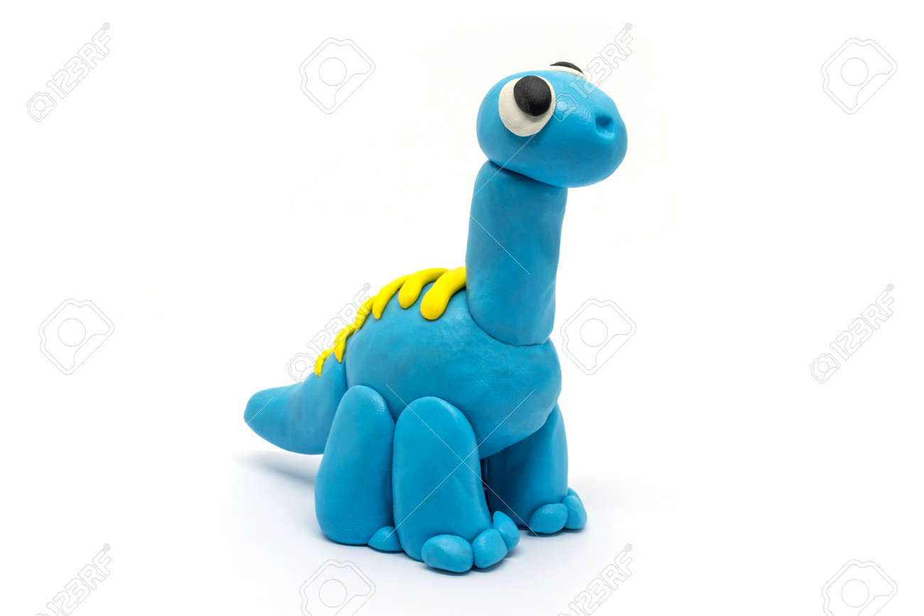 Play dough Brachiosaurus on white background - 155137362 Play dough Brachiosaurus on white background - 155137362