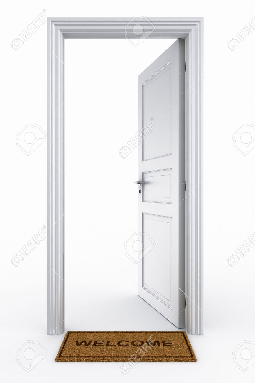 open door welcome. plain welcome 3d rendering of an open door with welcome mat stock photo 5257321 with open door welcome f