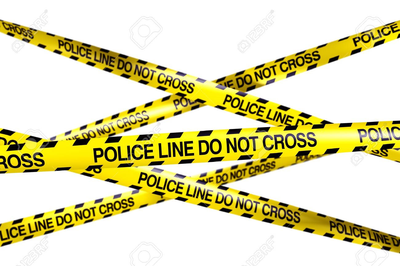 3d rendering of caution tape with policeline do not cross written