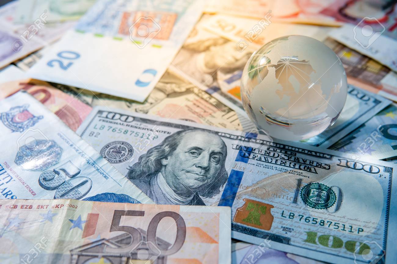 Global Business And Economy World Globe Crystal Glass On Various Stock Photo Picture And Royalty Free Image Image 110927326