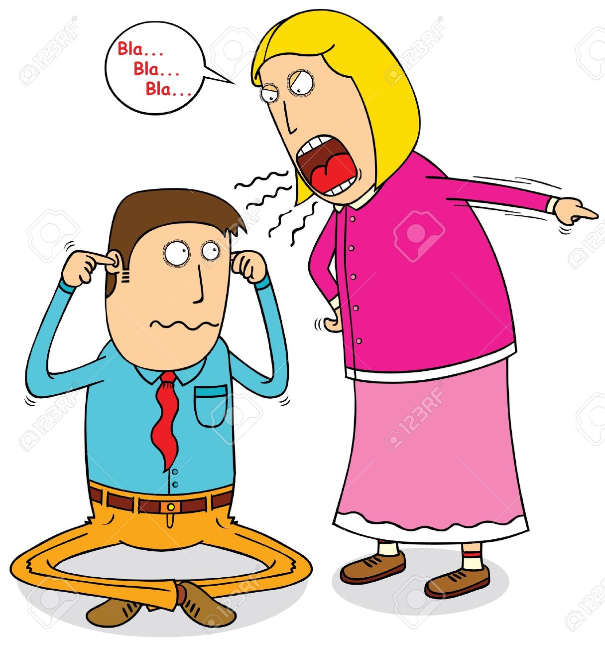 angry wife royalty free