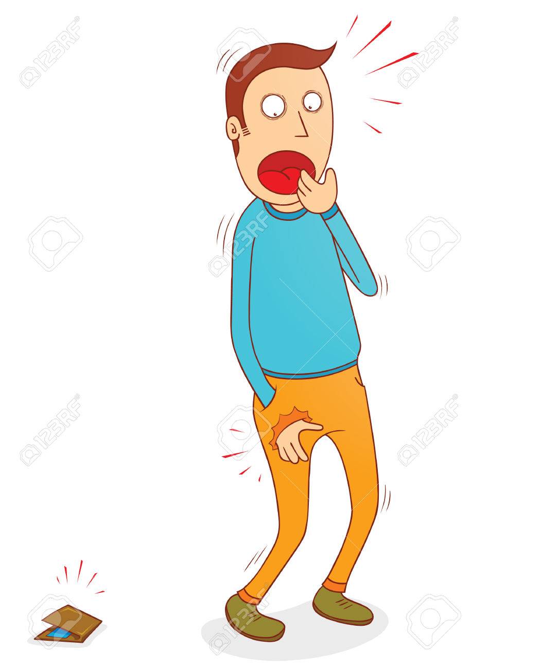 なくした財布 のイラスト素材 ベクタ Image