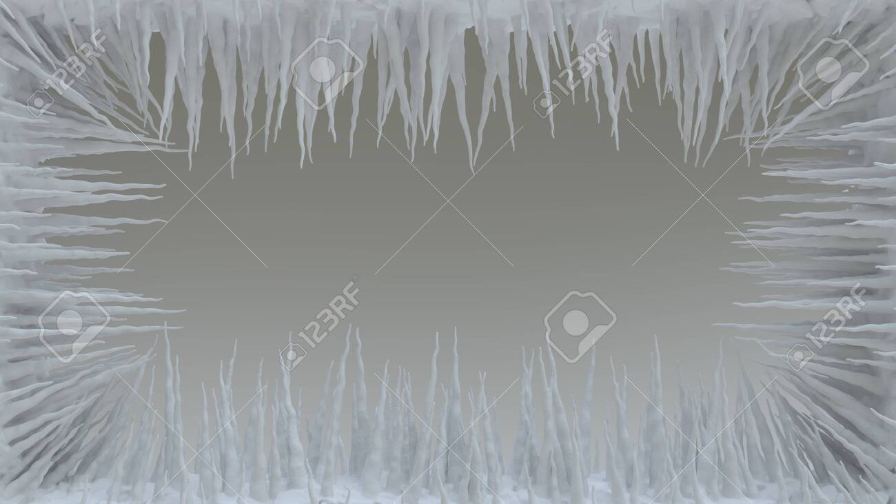 Ice Spikes Icicle Ice On The Screen 3d Rendering Stock Photo Picture And Royalty Free Image Image