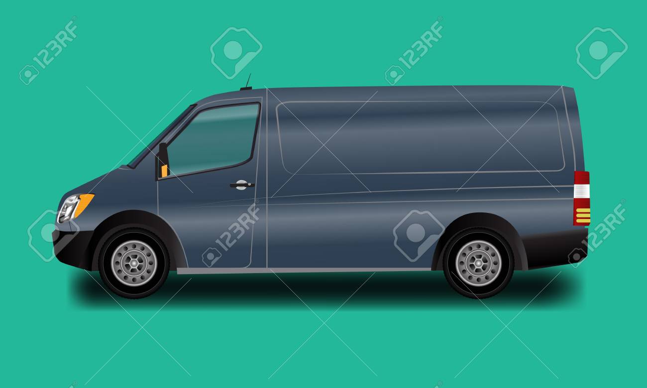 広告や企業のアイデンティティのためのテンプレートです イラスト ベクトル青バン 空輸送設計のモックアップ のイラスト素材 ベクタ Image