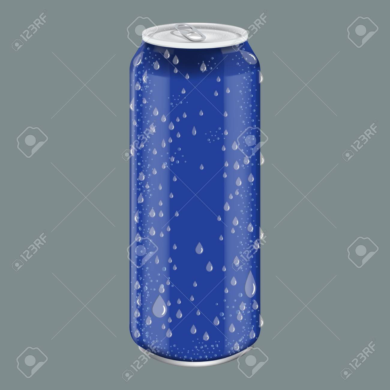 Download Blue Metal Aluminum Beverage Drink With Water Drops Mockup For Royalty Free Cliparts Vectors And Stock Illustration Image 81226728