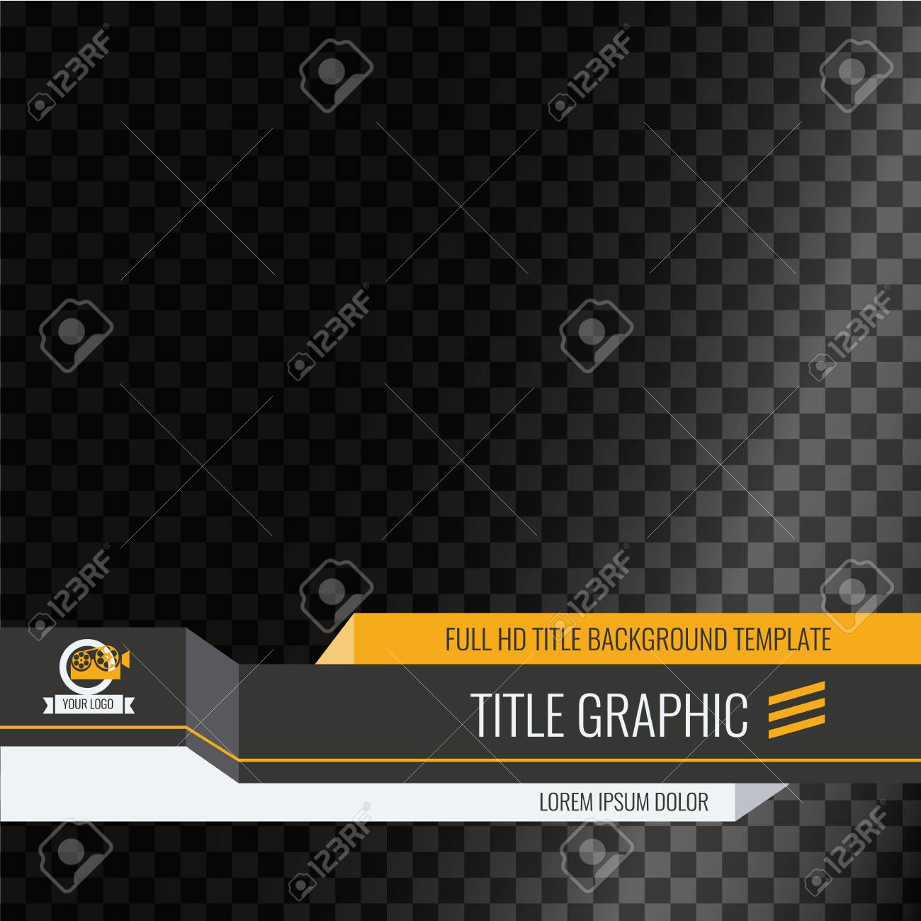 ビデオの見出しタイトル テンプレート ビデオのための創造的なバナー デザイン のイラスト素材 ベクタ Image