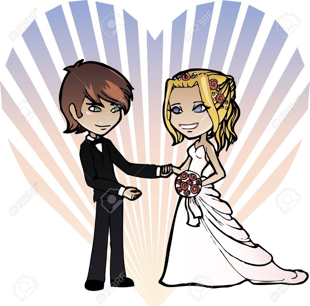A Wedding Couple In Cartoon Style Royalty Free SVG, Cliparts, Vectors, and  Stock Illustration. Image 10354343., image size:1300x1283