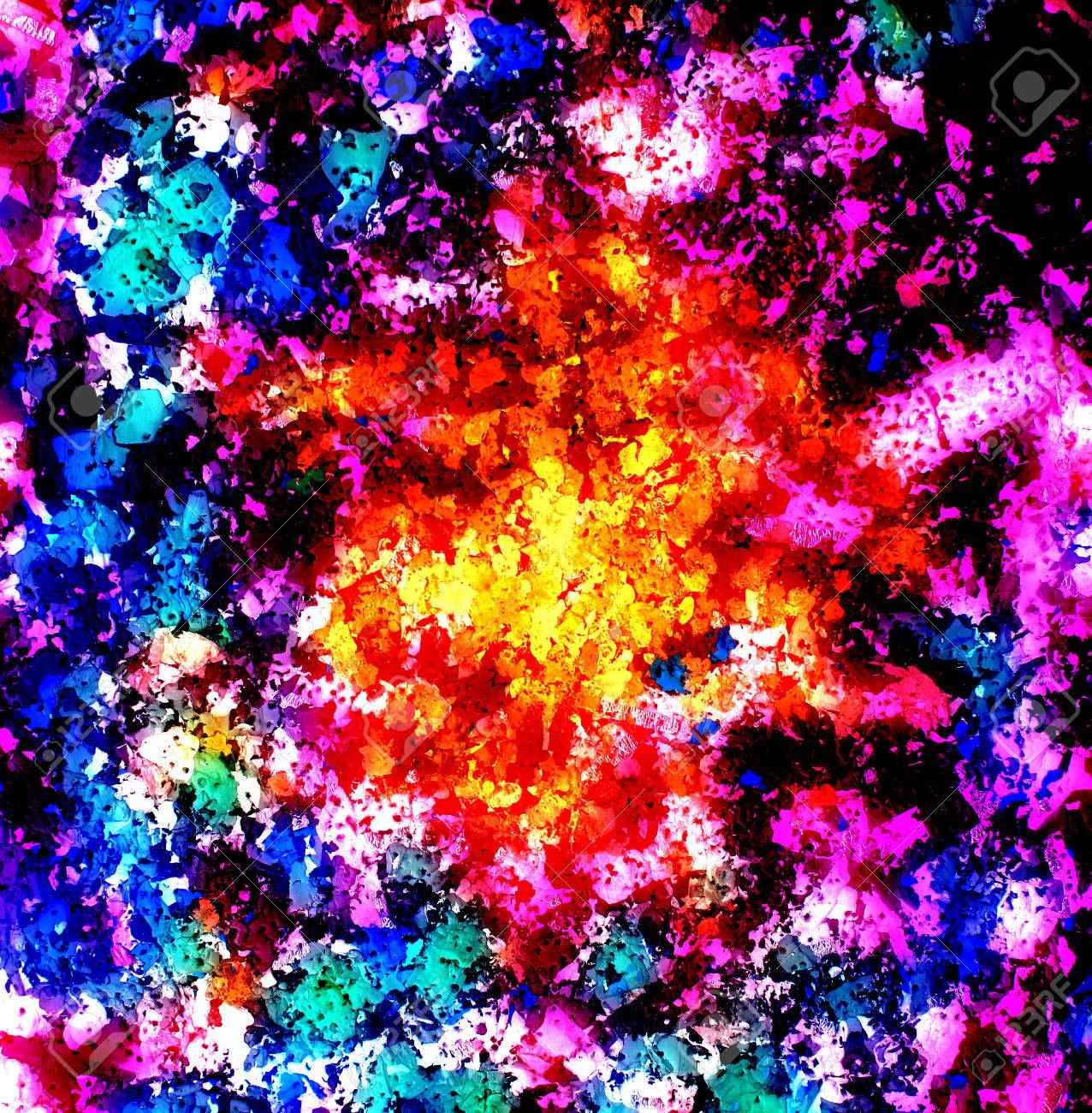 抽象的なカラフルな背景 異なる明るい鮮やかな色の発泡プラスチックのゴミを押されました の写真素材 画像素材 Image