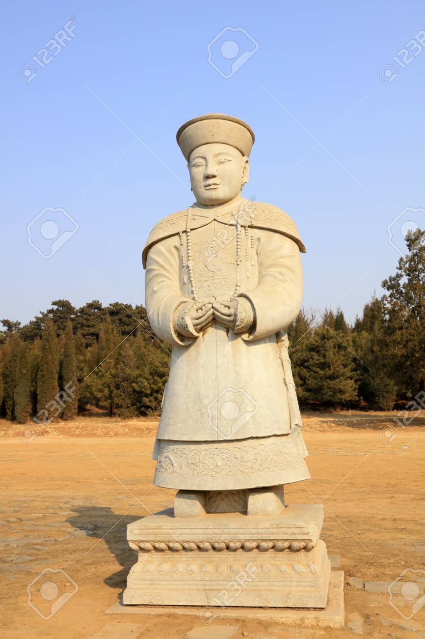 古代中国の公務員を石像します。の写真素材・画像素材 Image 84856430