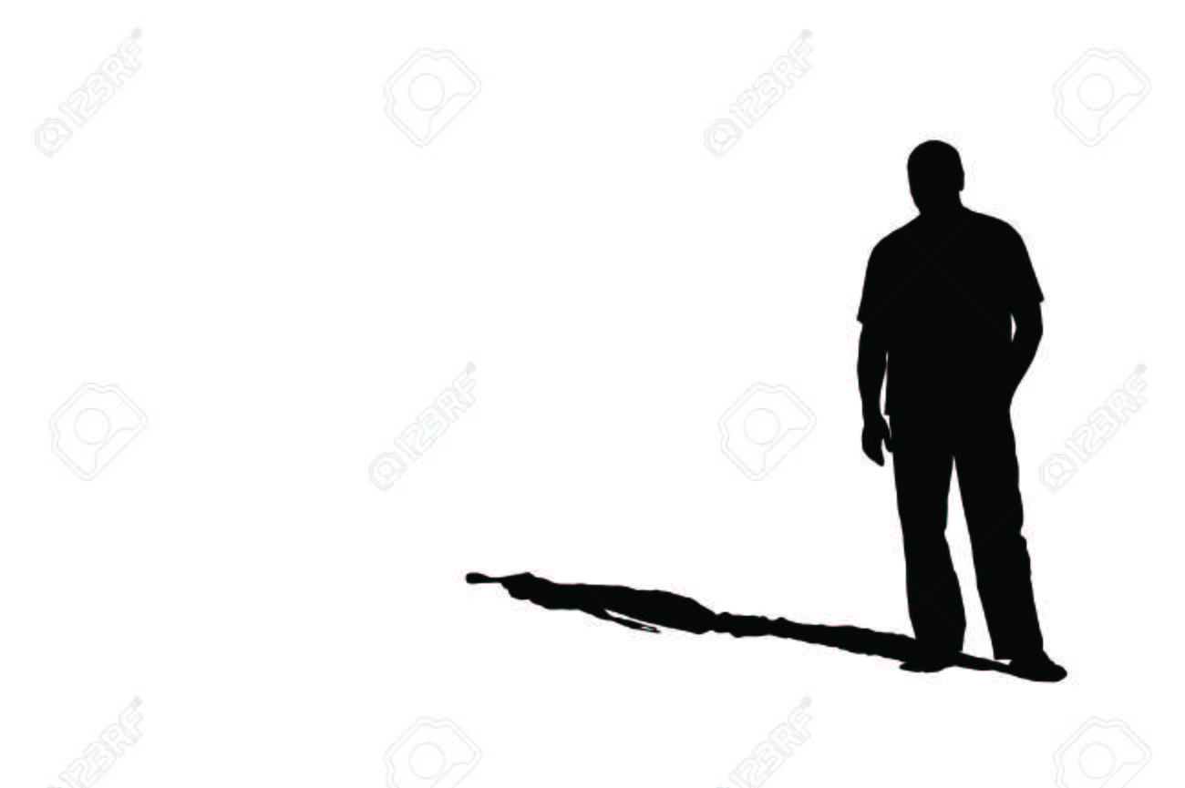 ホワイト Jpeg に影で孤独な男のシルエット の写真素材 画像素材 Image 2512