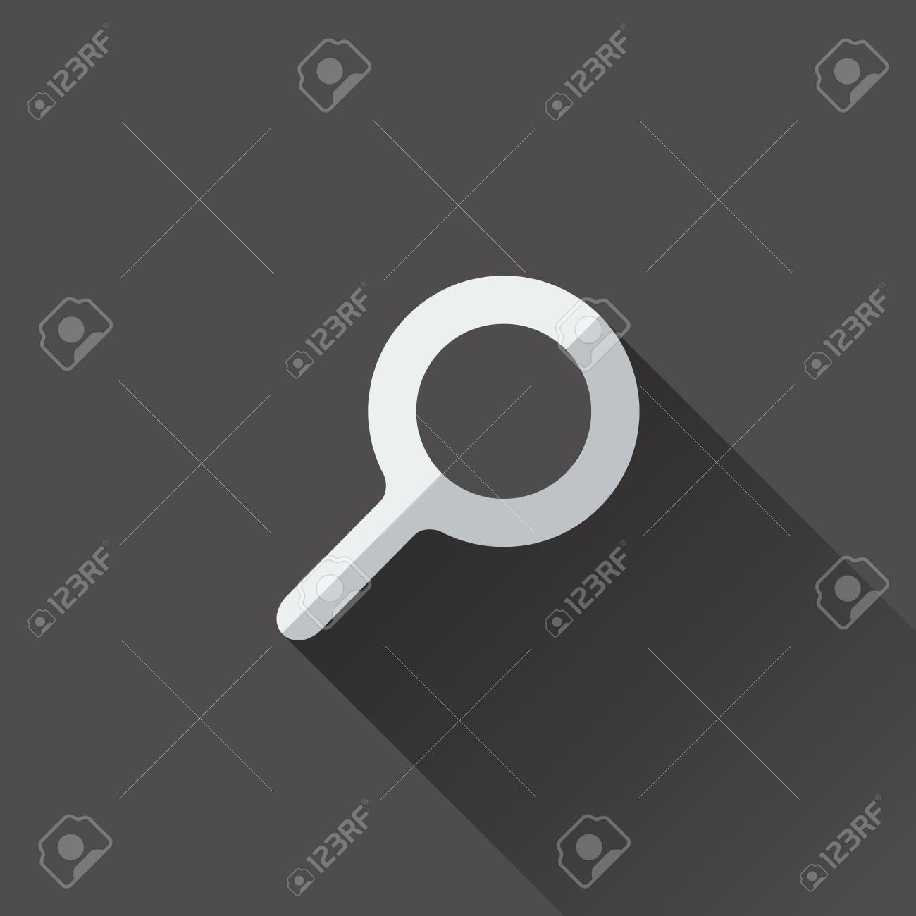 検索アイコン 白と黒のフラットなデザイン のイラスト素材 ベクタ Image