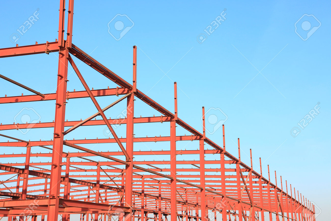 工事現場の鉄骨が工事 の写真素材 画像素材 Image