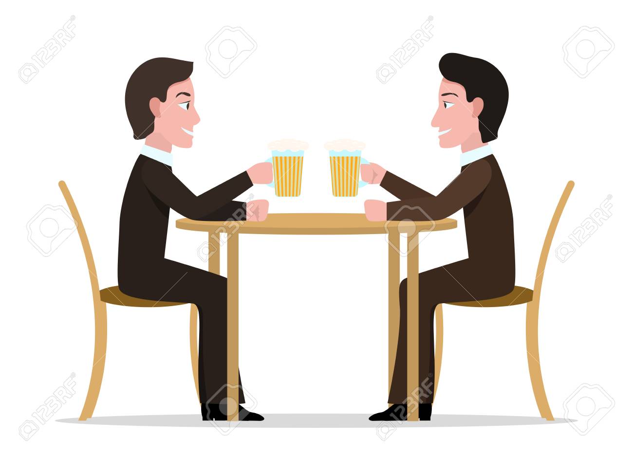 アルコールを飲む2人の漫画の男性のベクトルイラスト 孤立した白い背景 ビジネスマンはテーブルでビール を飲んでいる スーツを着た友達が眼鏡をかけている フラットスタイル のイラスト素材 ベクタ Image アルコールを飲む2人の漫画の男性のベクトルイラスト 孤立した白い背景 ビジネスマンはテーブルでビール を飲んでいる スーツを着た友達が眼鏡をかけている フラットスタイル のイラスト素材 ベクタ Image