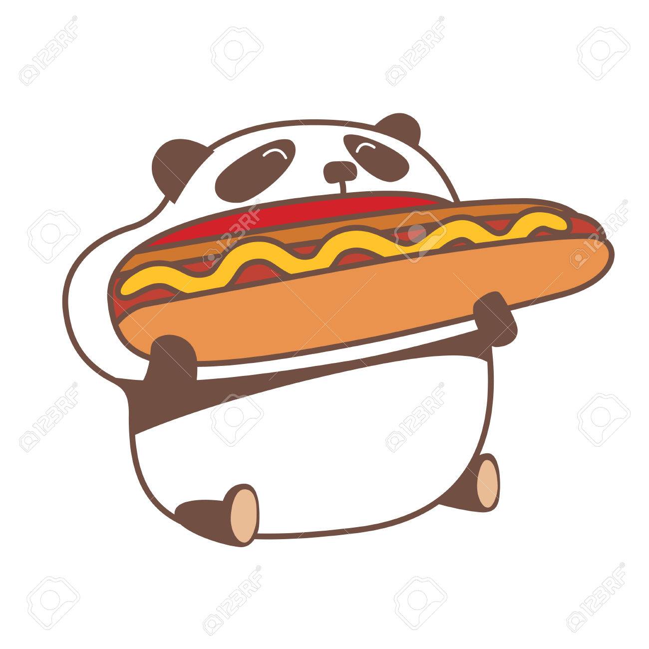 巨大なホットドッグを食べて空腹かわいいパンダ ベクトルの図 のイラスト素材 ベクタ Image 巨大なホットドッグを食べて空腹かわいいパンダ ベクトルの図 のイラスト素材 ベクタ Image
