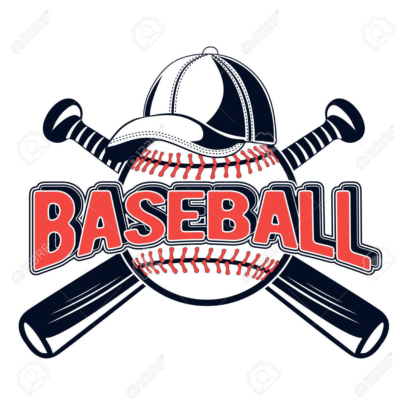 Vector Illustration Of A Baseball Logo For Your Design, Print Or On A Background Royalty Free SVG, Cliparts, Vectors, And Stock Illustration. Image 76159915.