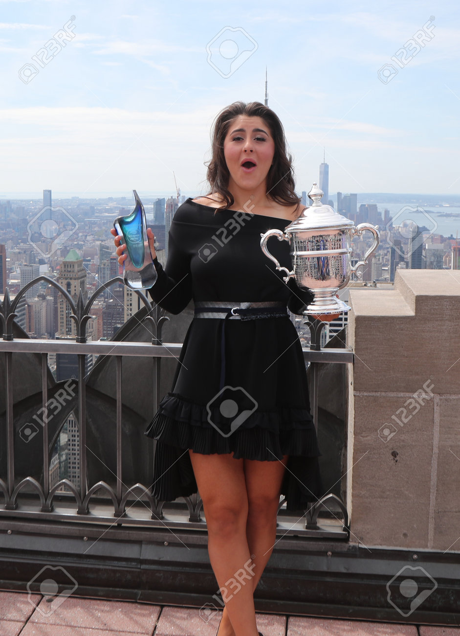 New York September 8 2019 2019 Us Open Champion Bianca Andreescu Of Canada Poses With Us