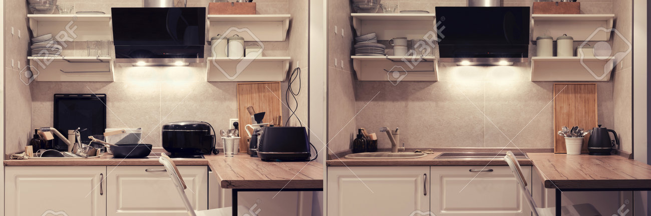 how to clean soiled kitchen cabinets modern kitchen before and after cleaning and washing up how to clean soiled kitchen cabinets modern kitchen before and after cleaning and washing up
