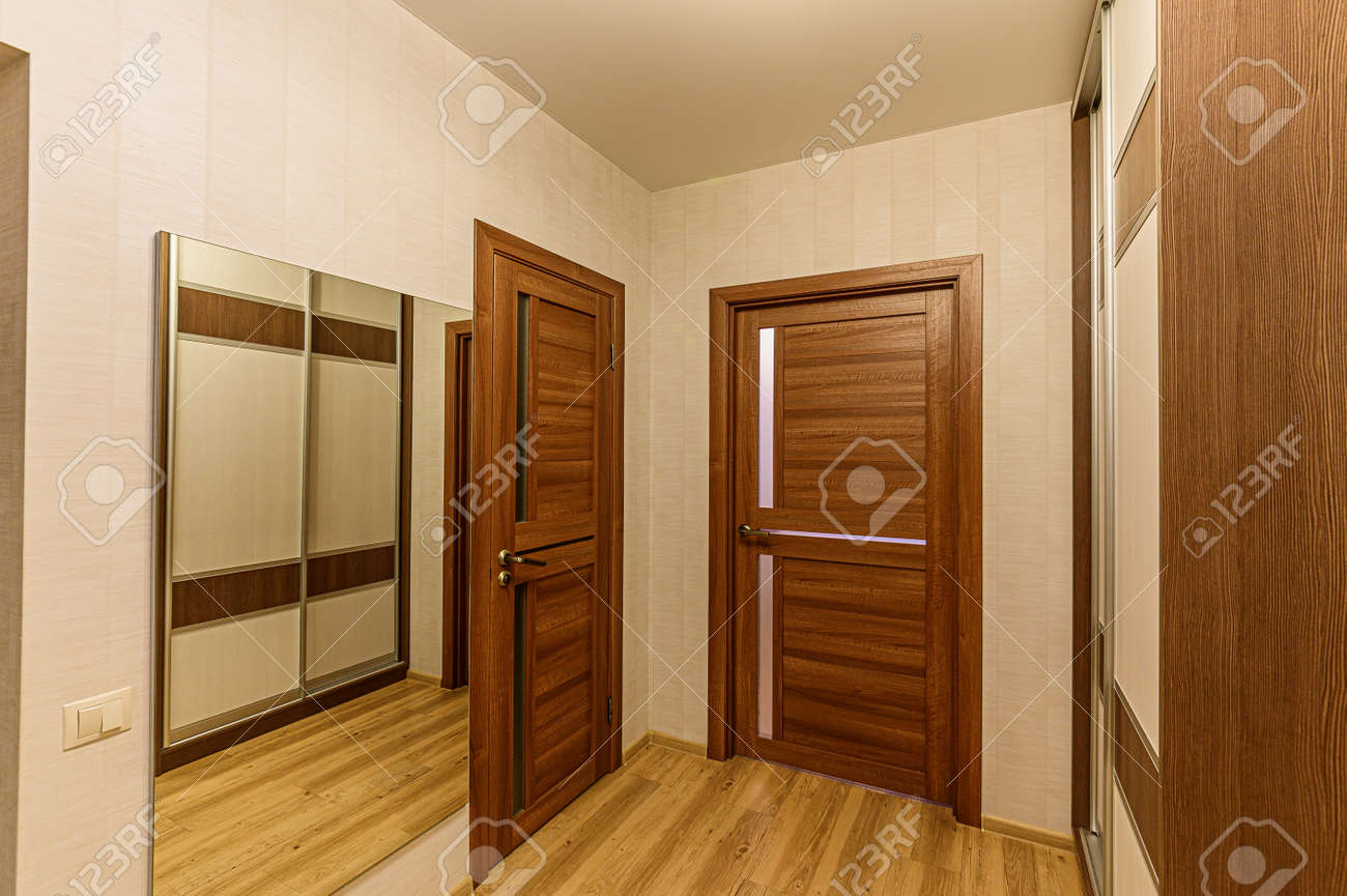 Russia, Moscow- February 07, 2020: interior room apartment modern bright cozy atmosphere. general cleaning, home decoration, preparation of house for sale. room doors, repair corridor - 152628305 Russia, Moscow- February 07, 2020: interior room apartment modern bright cozy atmosphere. general cleaning, home decoration, preparation of house for sale. room doors, repair corridor - 152628305