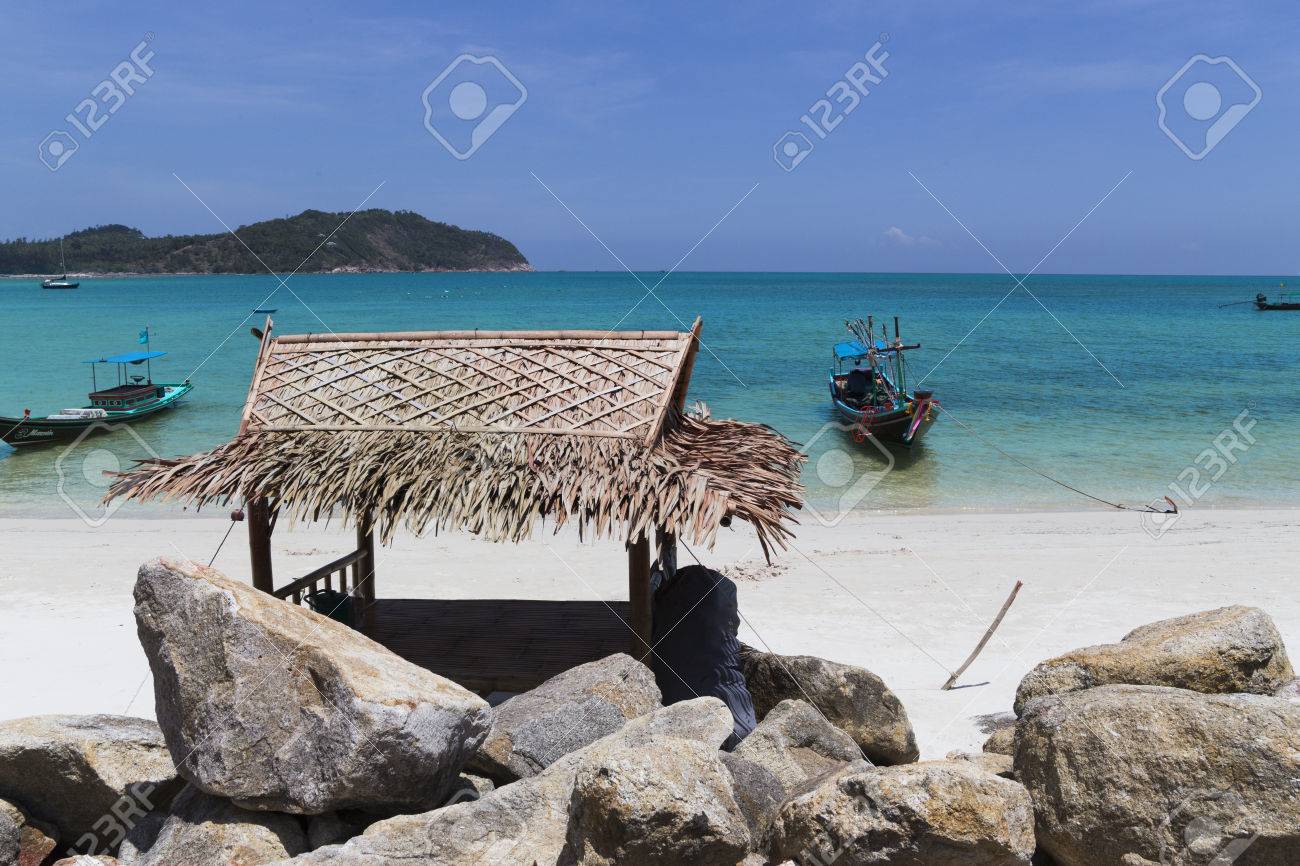 Plages Paradisiaques De Thaïlande Avec Du Sable Blanc Et De Leau émeraude Ko Phangan Thaïlande 16 Avril 2015