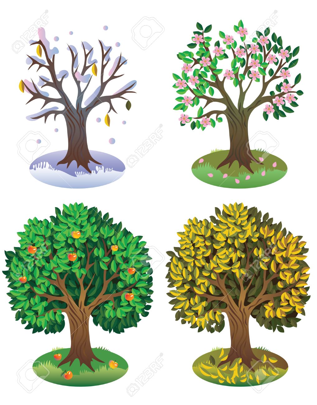 Four Seasons Of Year Royalty Free SVG, Cliparts, Vectors, and Stock  Illustration. Image 6994703., image size:1017x1300