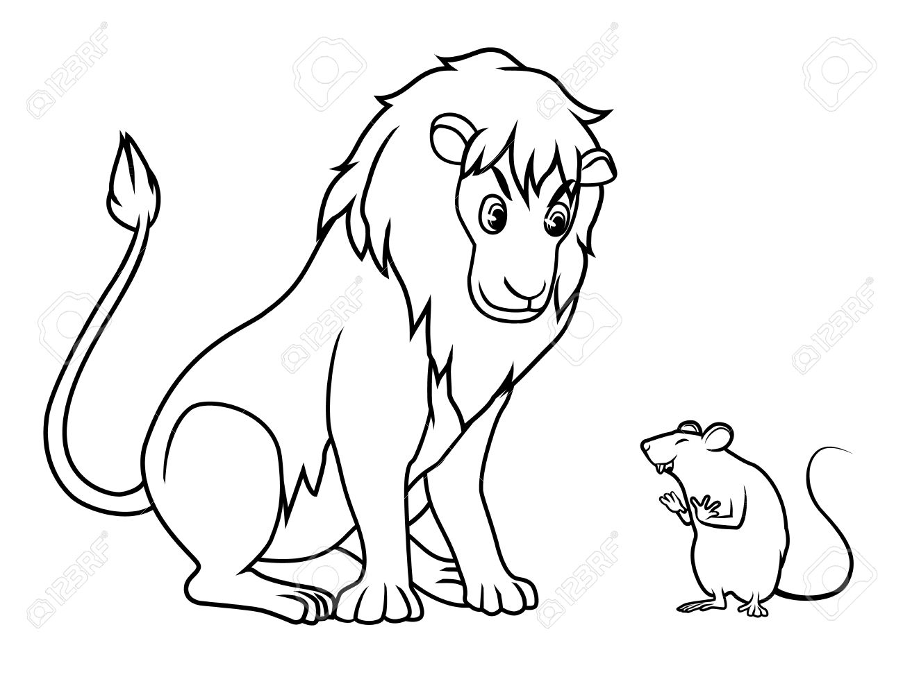 Uncategorized How To Draw A Cartoon Rat lion and rat drawing cartoon vector royalty free cliparts vectors stock 54417143