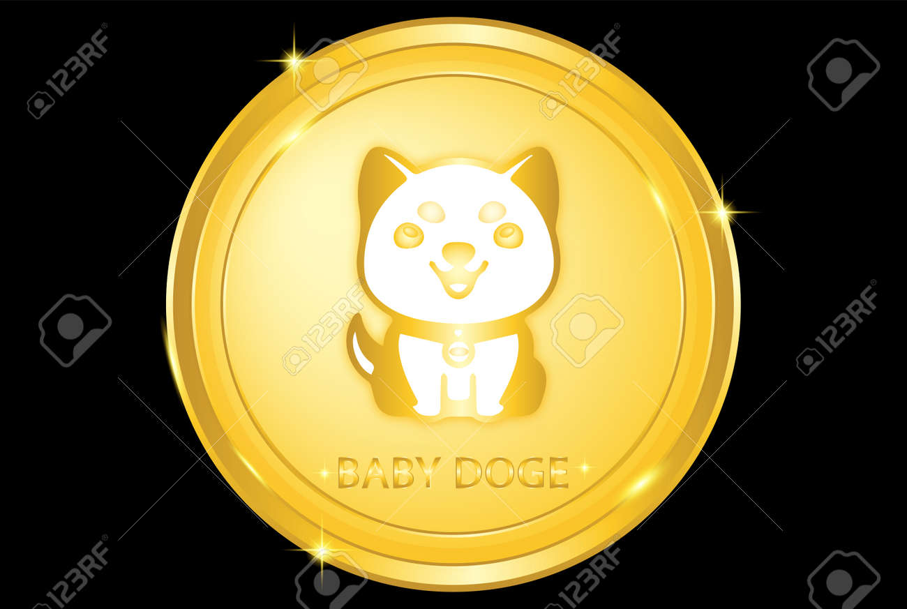 フロキコインクリプト、ドージコイン、柴犬（SHIB）、ベイビードージコイン、黄金色の暗号通貨。ウェブ、バナー、サイン、シンボルなどに。のイラスト素材・ベクター  Image 172371703