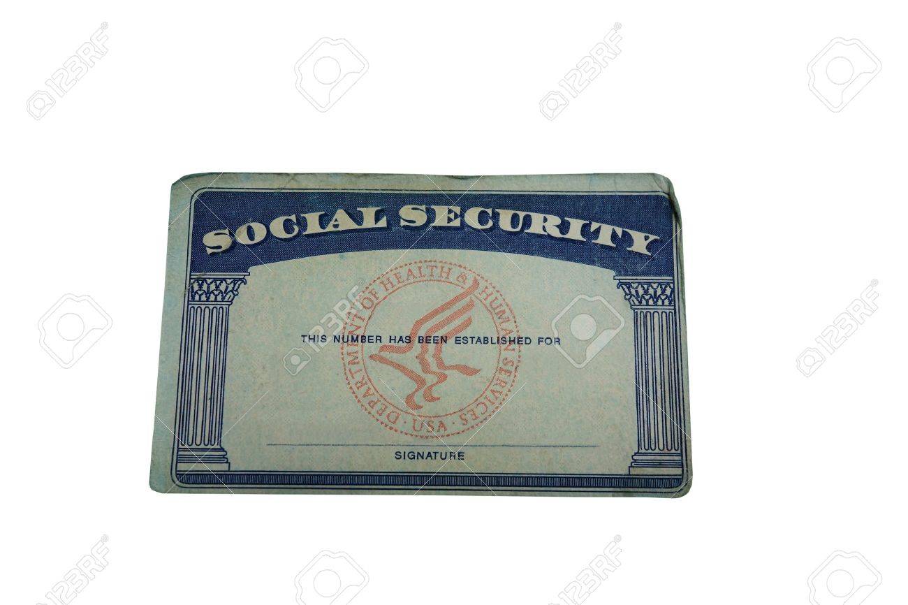 Blank US social security card isolated on white - 19897759 Blank US social security card isolated on white - 19897759