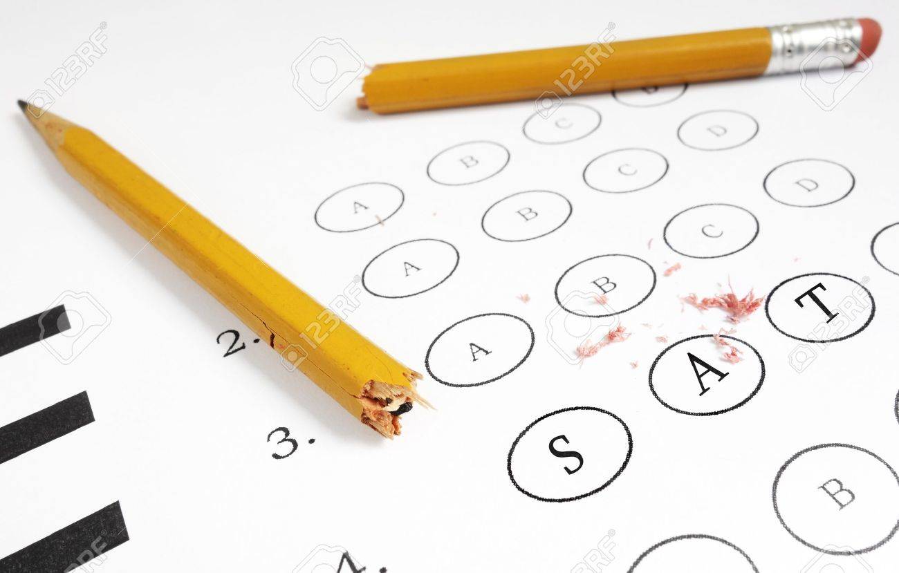 Closeup of a multiple choice exam with SAT text - 25455554 Closeup of a multiple choice exam with SAT text - 25455554
