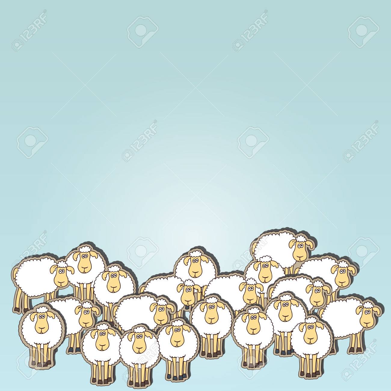 楽しいとシームレスな背景色の羊 壁紙 パターンの塗りつぶし グリーティング カード Web ページ背景 用紙 スクラップ予約または生地の折り返しに使用できます のイラスト素材 ベクタ Image