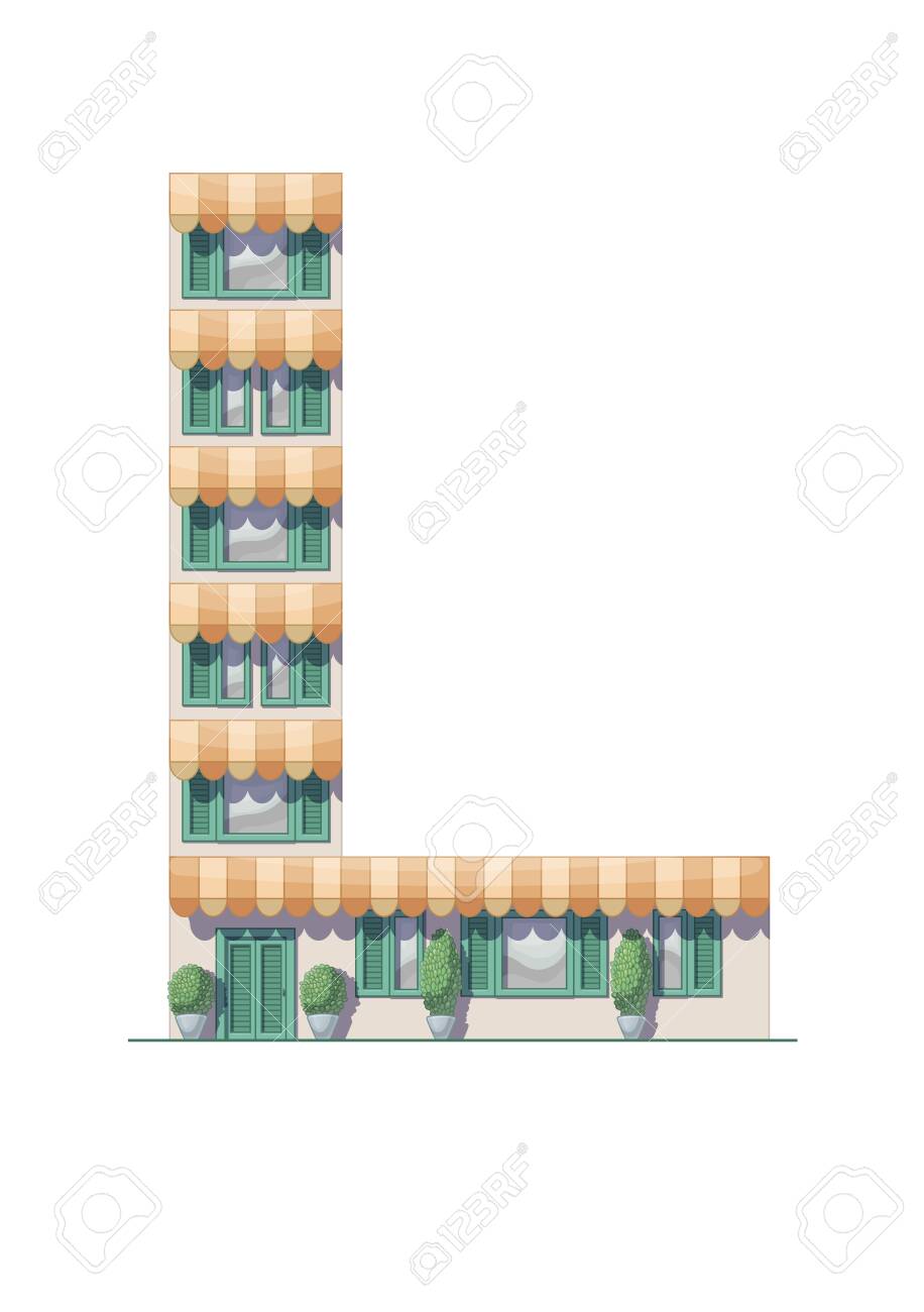 Letter L Place isolated upon white record. Vertical portrait.. graphic about Printable Letter L named Letter L residence isolated upon white heritage. Vertical portrait..