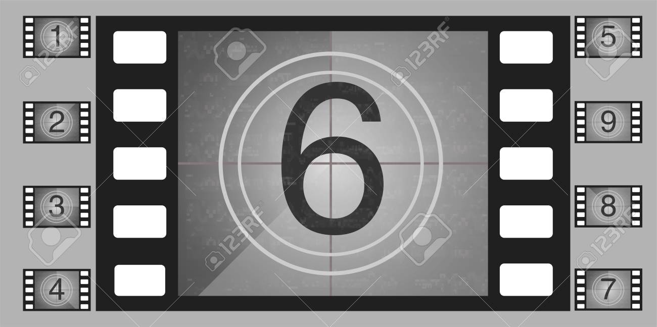 movie countdown numbers vector set old film royalty free cliparts countdown numbers