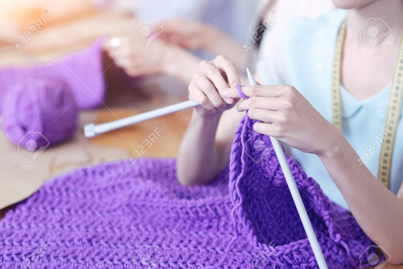 bright purple jumper
