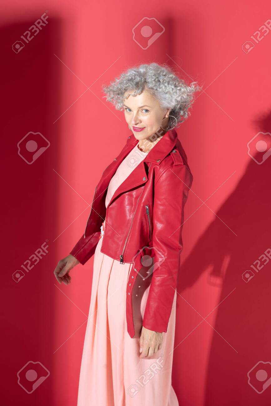 red gown with jacket