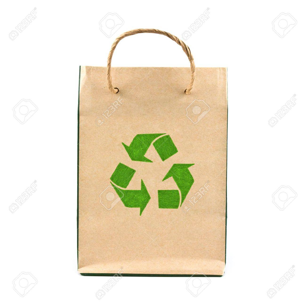 Reusable Paper Bag Isolated On White 